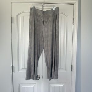 Torrid Gray/White/Plaid Wide Leg Dress Pants 16R